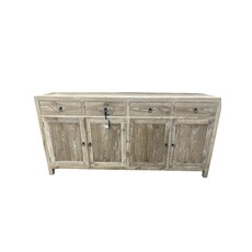 Buffet en Teck 4 portes 4 tiroirs avec pieds 200x50x100 cm