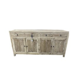 Buffet en Teck 4 portes 4 tiroirs avec pieds 200x50x100 cm