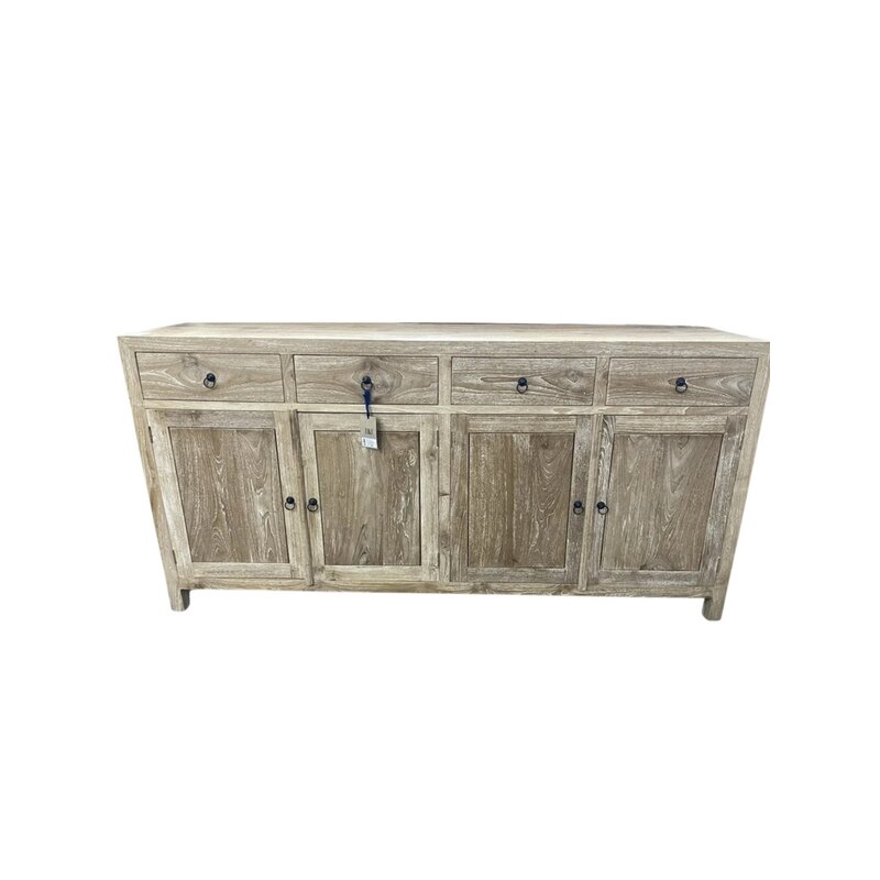 Buffet en Teck 4 portes 4 tiroirs avec pieds 200x50x100 cm