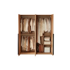 Penderie 4 portes 157x62x200 cm Bois
