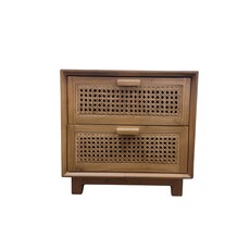 BOHO - Table de chevet 2 tiroirs 60x30x50 cm