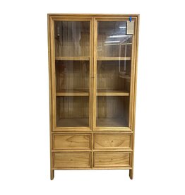 Vaisselier 2 portes 4 tiroirs en Mindi