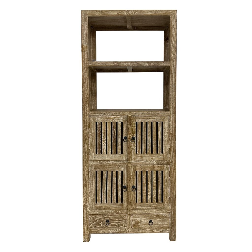 Étagère 4 portes 2 tiroirs 75x35x200 Cm Cérusé