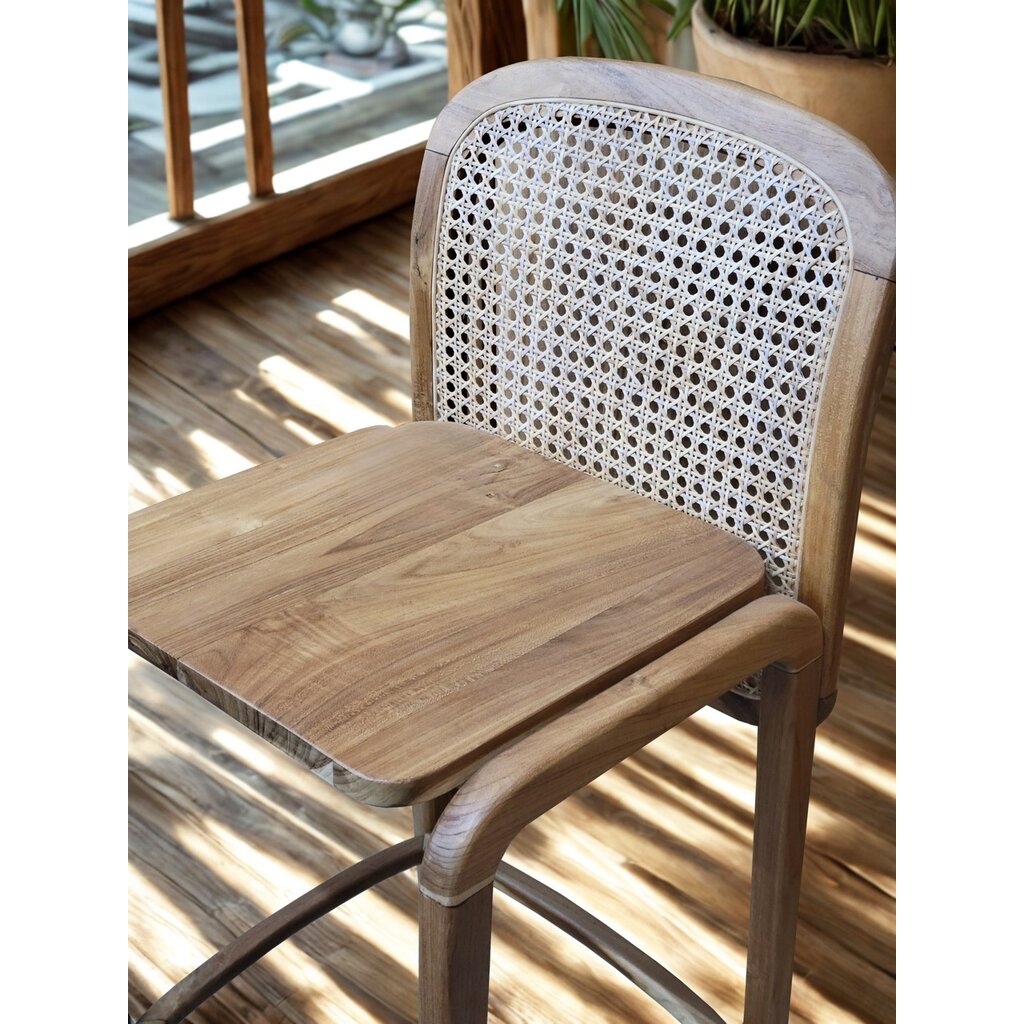 Chaise de bar en teck Maeva
