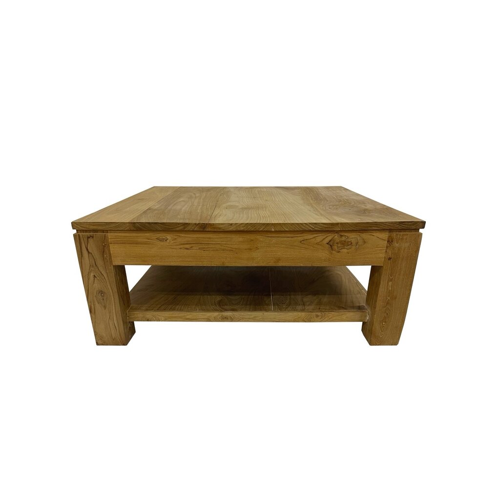 Table basse en Teck 80x80x32 cm Brut