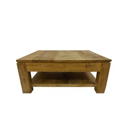 Table basse en Teck 80x80x32 cm Brut