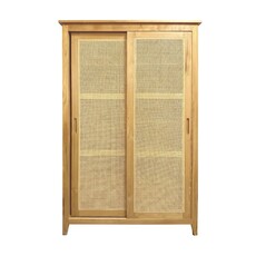 Armoire 2 portes coulissantes en teck 115x55x200 Cm WB