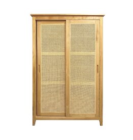 Armoire 2 portes coulissantes en teck 115x55x200 Cm WB