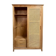 Armoire 2 portes coulissantes en teck 115x55x200 Cm WB