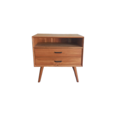 Commode basse 2 tiroirs 71x38x76 Cm Waxes