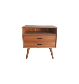 Commode basse 2 tiroirs 71x38x76 Cm Waxes