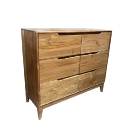 Commode 6 tiroirs 100x40x100 Cm