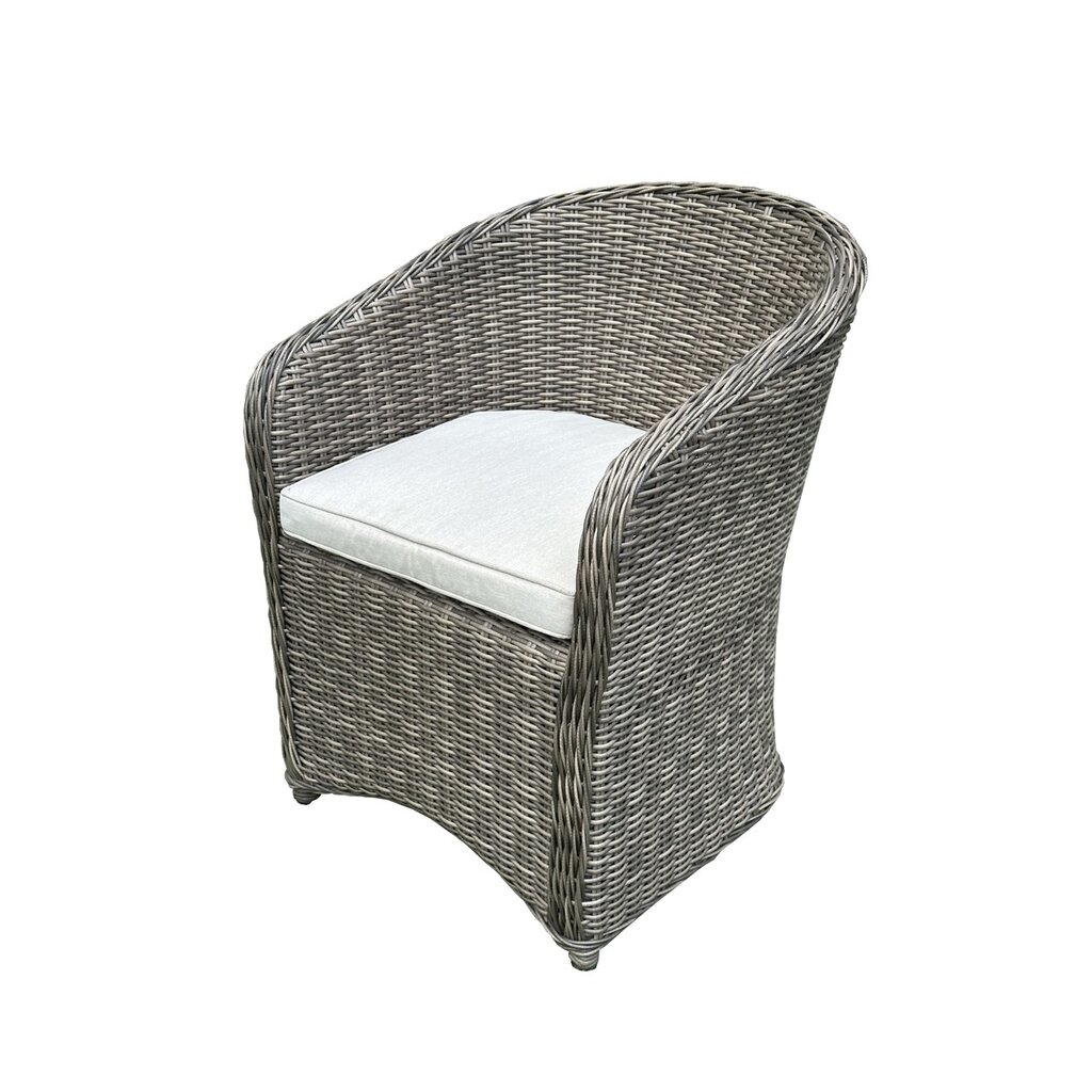 Fauteuil en rotin 6 mm 64.5x66x80 cm Gris