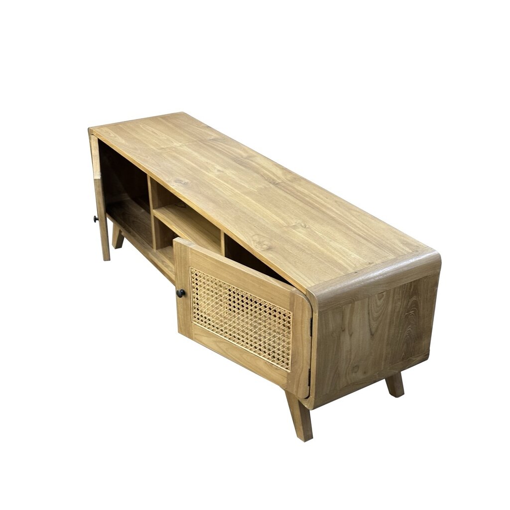 VIENA - Meuble TV 2 portes en teck 150x40x50 cm