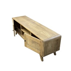 VIENA - Meuble TV 2 portes en teck 150x40x50 cm