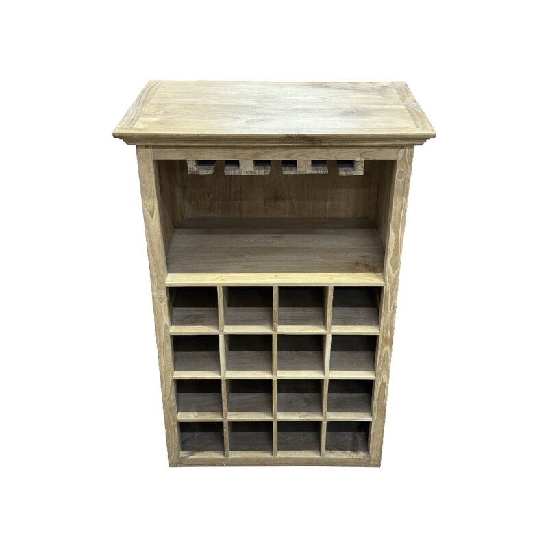 CAVE 16 bouteilles -  verres à pieds 50x35x80 Cm (BT-577) BRUT