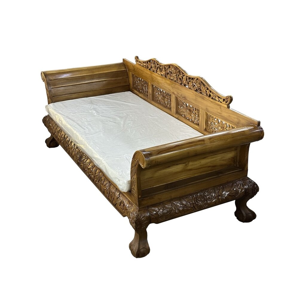 Sofa en Teck Tiger Claw avec matelas (BT-805)