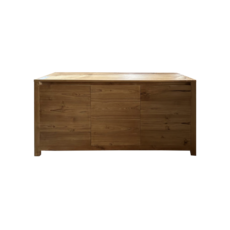 Buffet 3 portes en teck 150x45x75 Cm Wax Polish