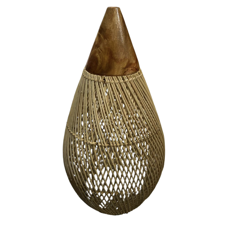 Apolo - Abat-jour en rotin 20x40 cm