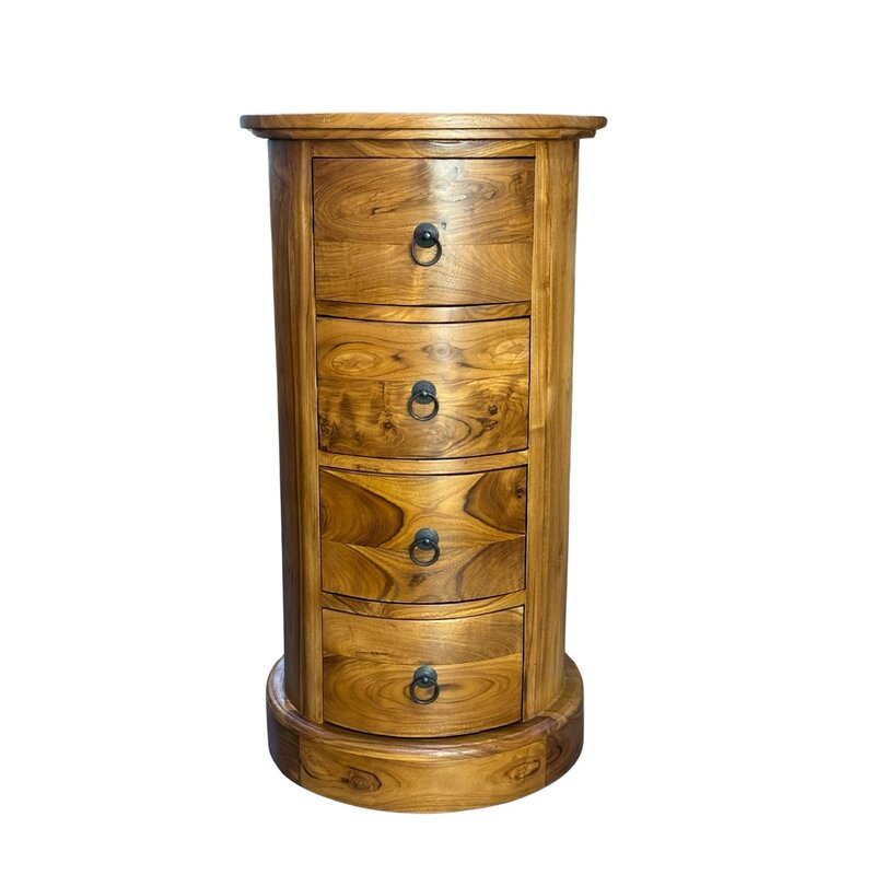 Commode ronde  4 Tiroirs Ø 43x80 Cm (SA-020)