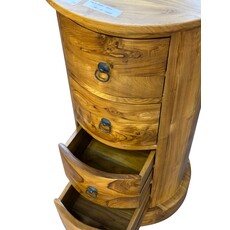 Commode ronde  4 Tiroirs Ø 43x80 Cm (SA-020)