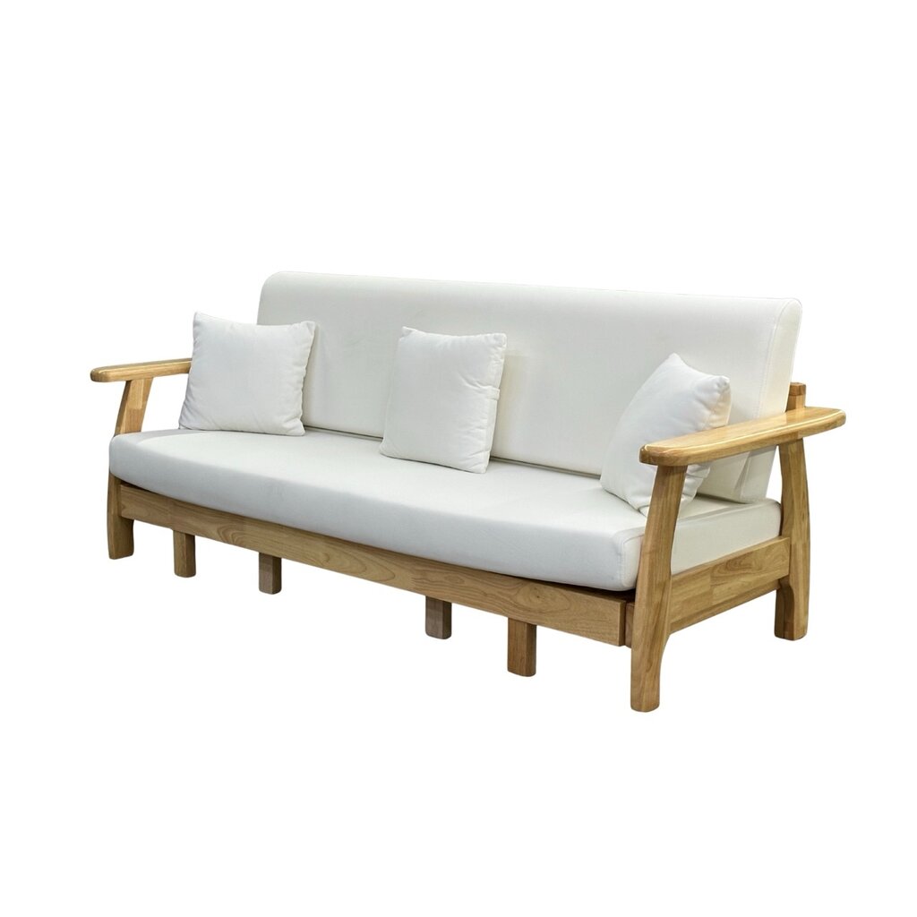 Sofa 3 places avec lit extensible en Hévéa 215x82x88 Cm  NORDIC