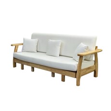 Sofa 3 places avec lit extensible en Hévéa 215x82x88 Cm  NORDIC