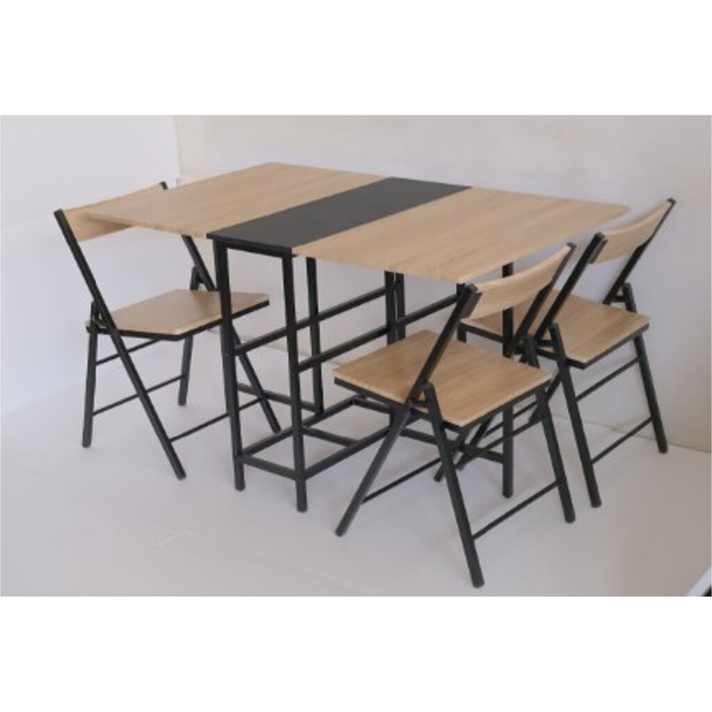 Table à manger Novane + 4 chaises 130x80x75 cm