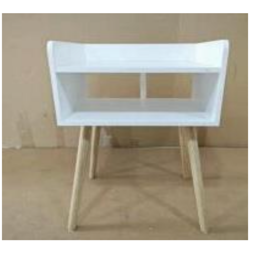 Table de chevet Bloom 40x30x55 cm Blanc