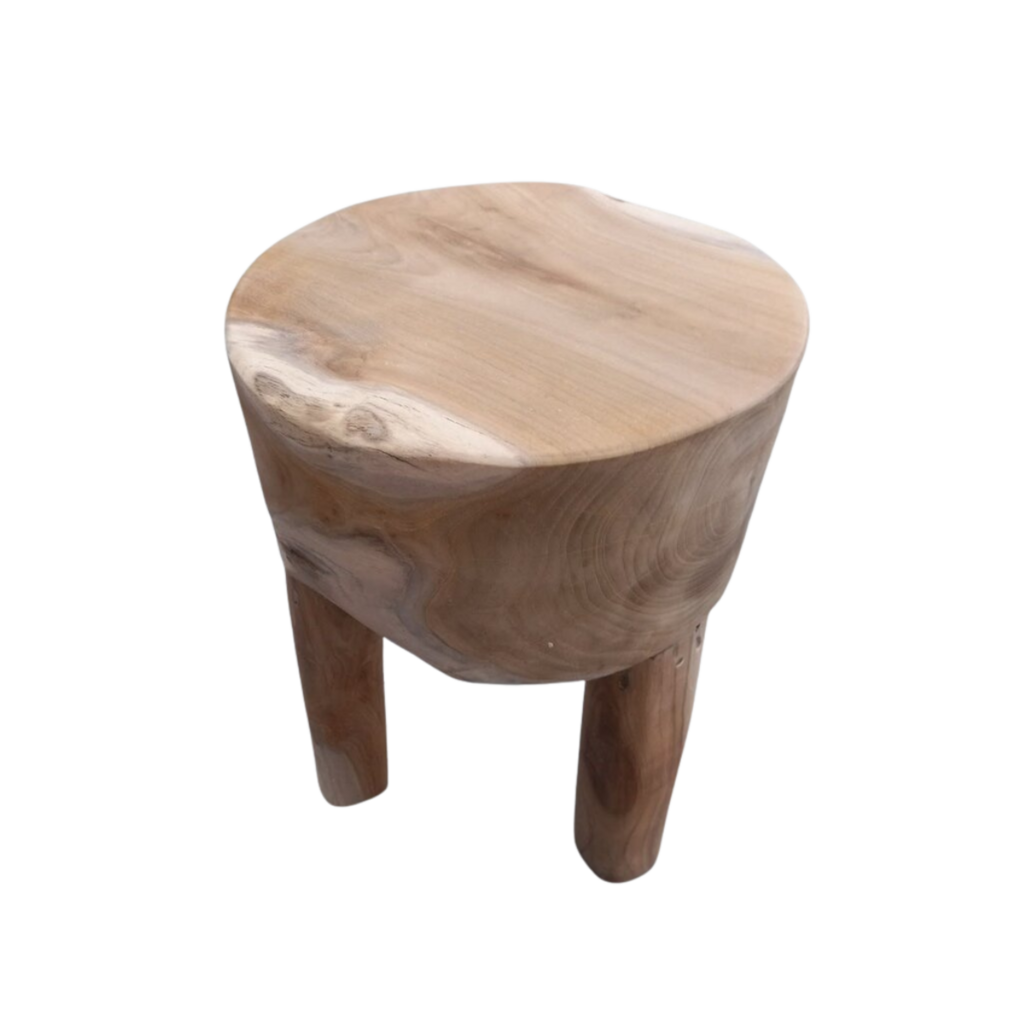 Tabouret en Teck Ø30x43 cm
