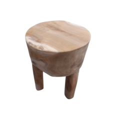 Tabouret en Teck Ø30x43 cm