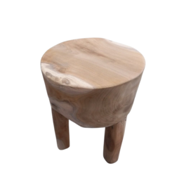 Tabouret en Teck Ø30x43 cm