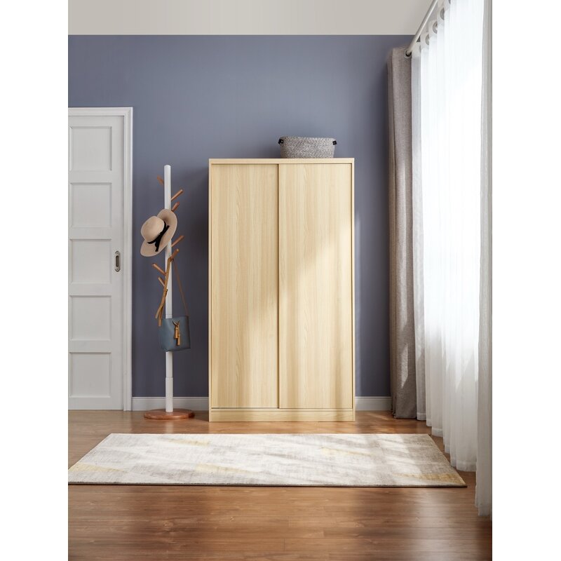 Armoire 2 portes coulissantes 100 cm Bois