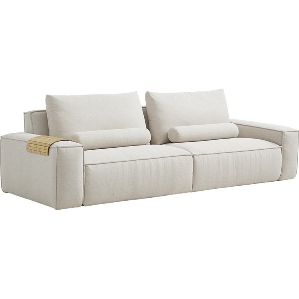 Canapé 2 places en tissu 220x100x87 cm Blanc