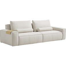 Canapé 2 places en tissu 220x100x87 cm Blanc