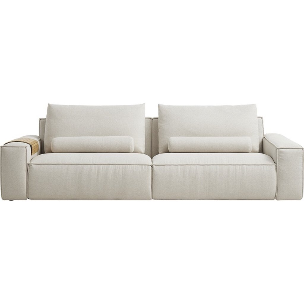 Canapé 2 places en tissu 220x100x87 cm Blanc