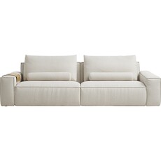 Canapé 2 places en tissu 220x100x87 cm Blanc