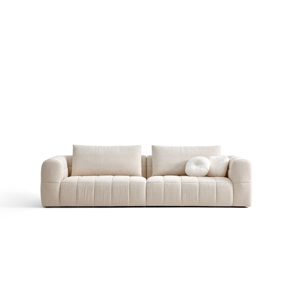 Canapé 3 places en tissu 215x108x76 cm Blanc