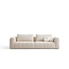 Canapé 3 places en tissu 215x108x76 cm Blanc