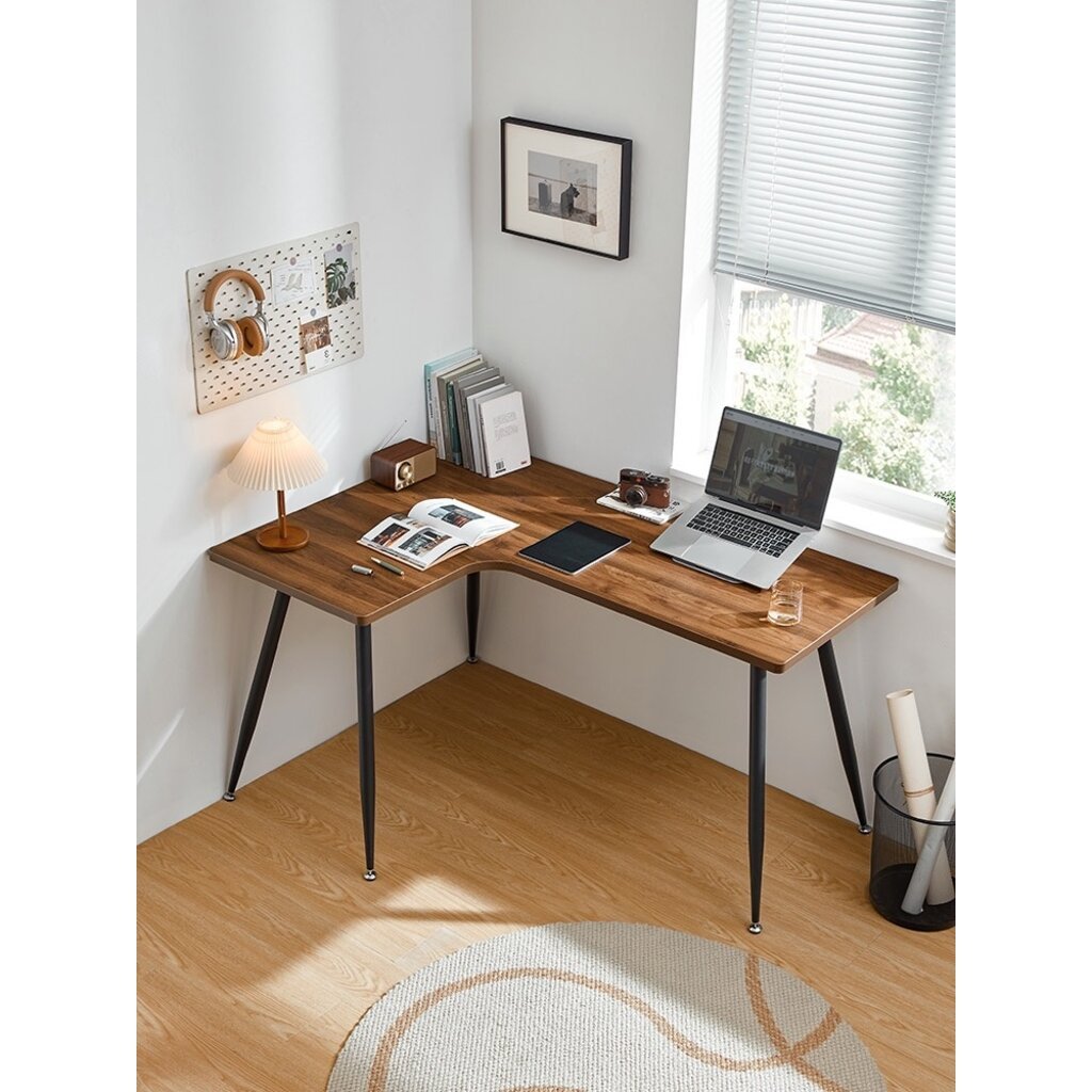 Bureau d'angle 140 cm Droit Bois