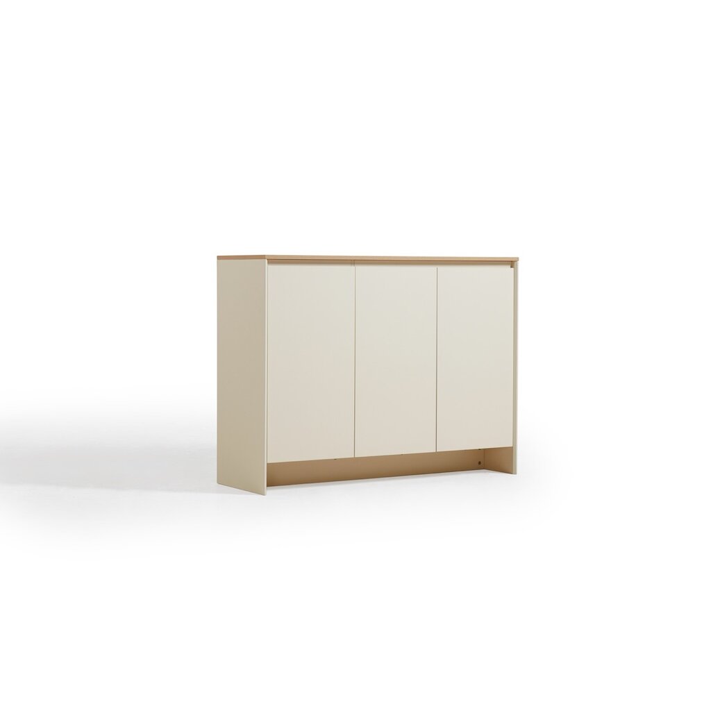 Meuble à chaussures 3 portes 120x40x90 cm Blanc Bois