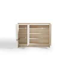 Meuble à chaussures 3 portes 120x40x90 cm Blanc Bois