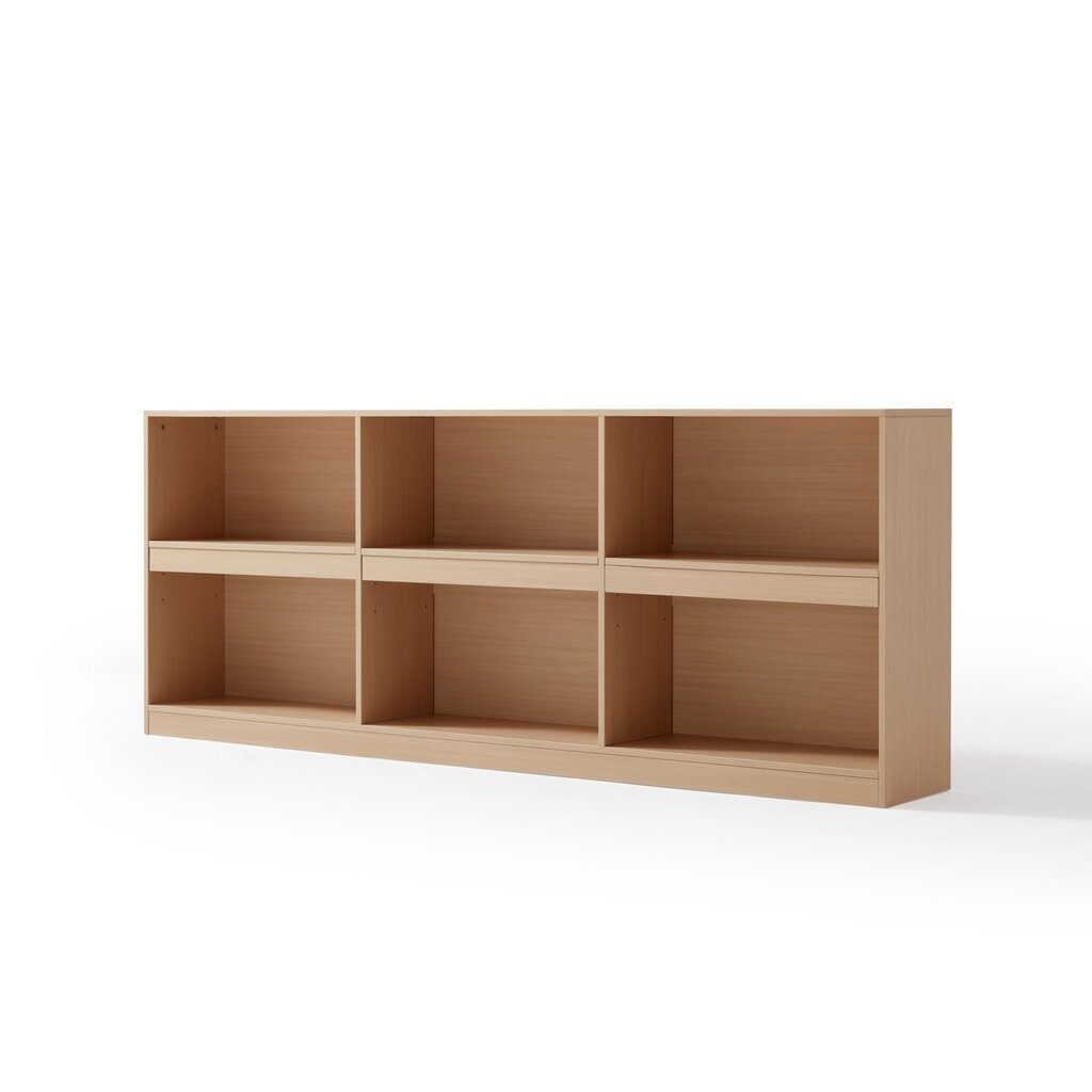 Longue étagère 6x cases 203x30x80 cm Bois