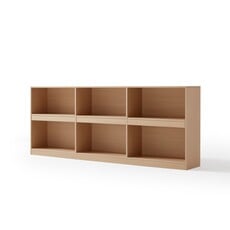 Longue étagère 6x cases 203x30x80 cm Bois