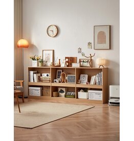 Longue étagère 6x cases 203x30x80 cm Bois