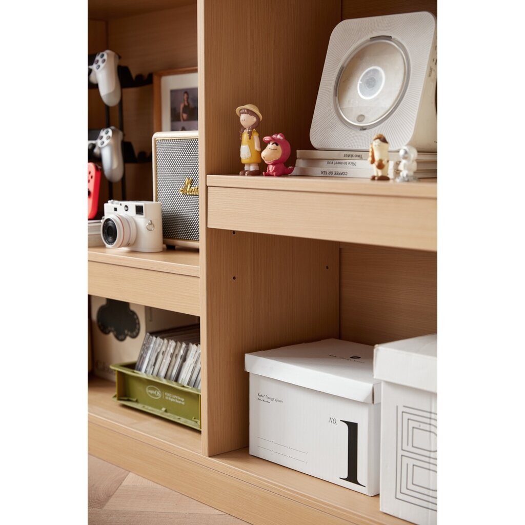 Longue étagère 6x cases 203x30x80 cm Bois