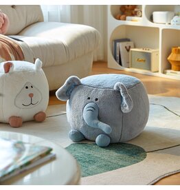 Pouf pour enfant éléphant Gris
