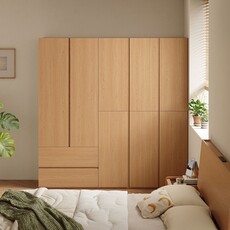 Armoire 8 portes 2 tiroirs 198x59x200 cm Bois