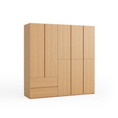 Armoire 8 portes 2 tiroirs 198x59x200 cm Bois