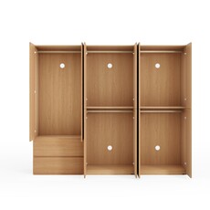 Armoire 8 portes 2 tiroirs 198x59x200 cm Bois